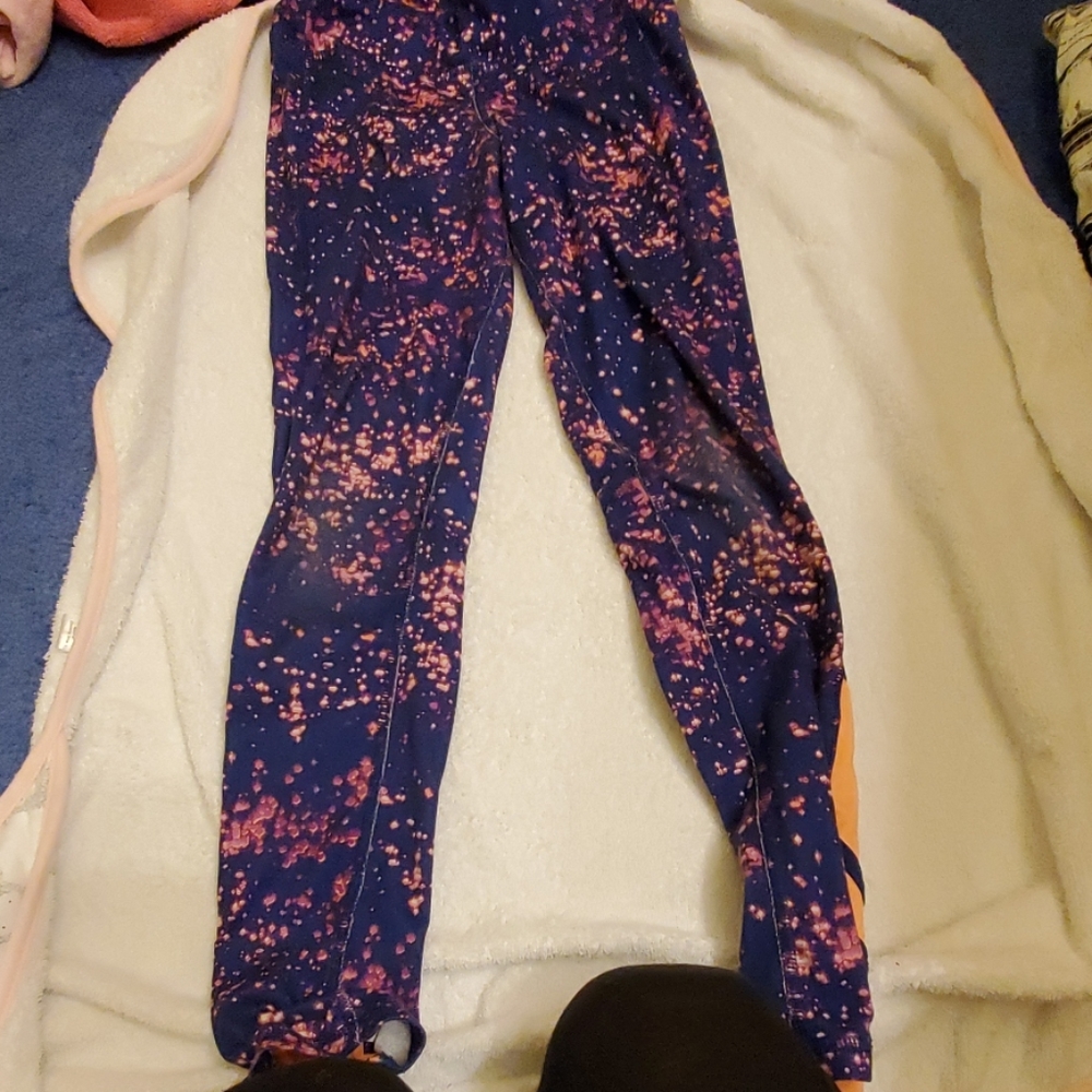 Girls galaxy athletic leggings